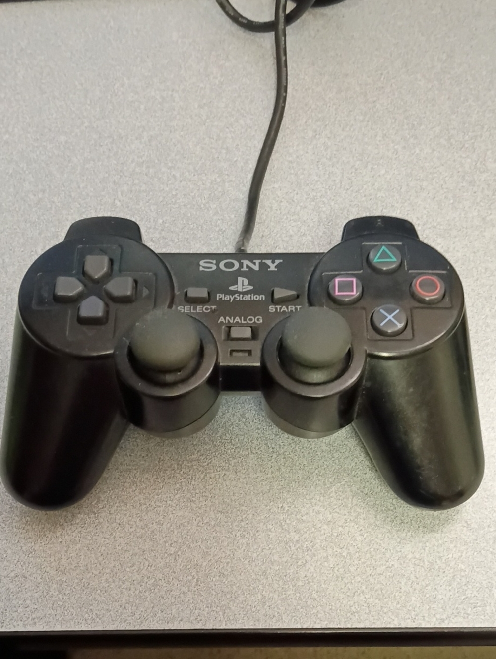 Sony PlayStation 2 PS2 OEM Black Wired Controller - Classic DualShock Style